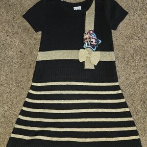L.O.L. Surprise! Black and Gold Striped Dress